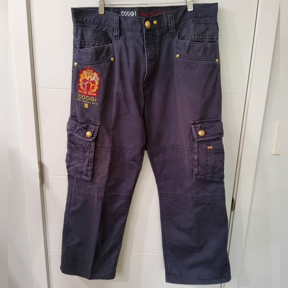 Coogi Embroidered Cargo Pants Size 38/28